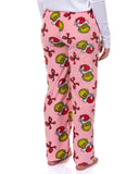 Dr. Seuss The Grinch Pajamas Women's Bow and Santa Hat Lounge PJ Bottoms