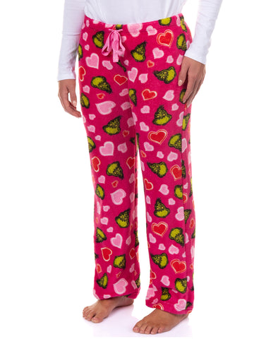 Dr. Seuss The Grinch Pajama Pants Women's Growing Hearts Lounge Bottoms