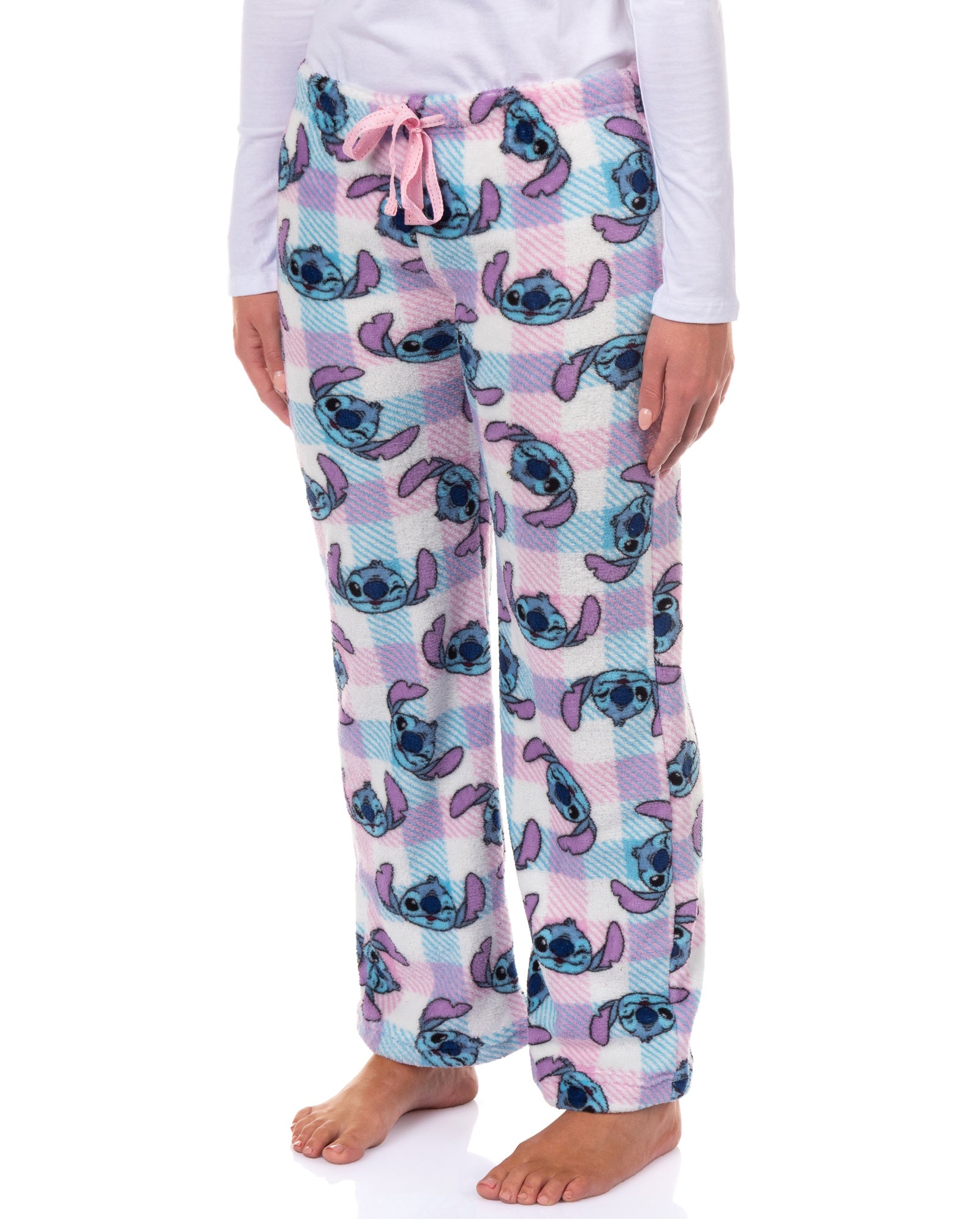 Disney Stitch Pajama Pants Women's Wink Face Checkered Lounge Bottoms