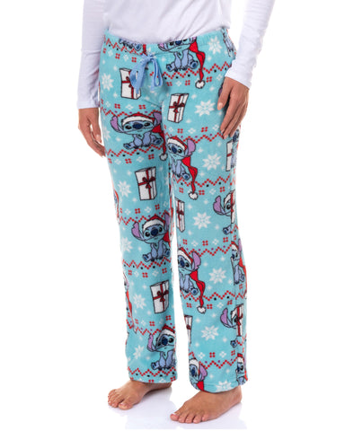 Disney Stitch Pajama Pants Women's Santa Hat Gifts Lounge Bottoms