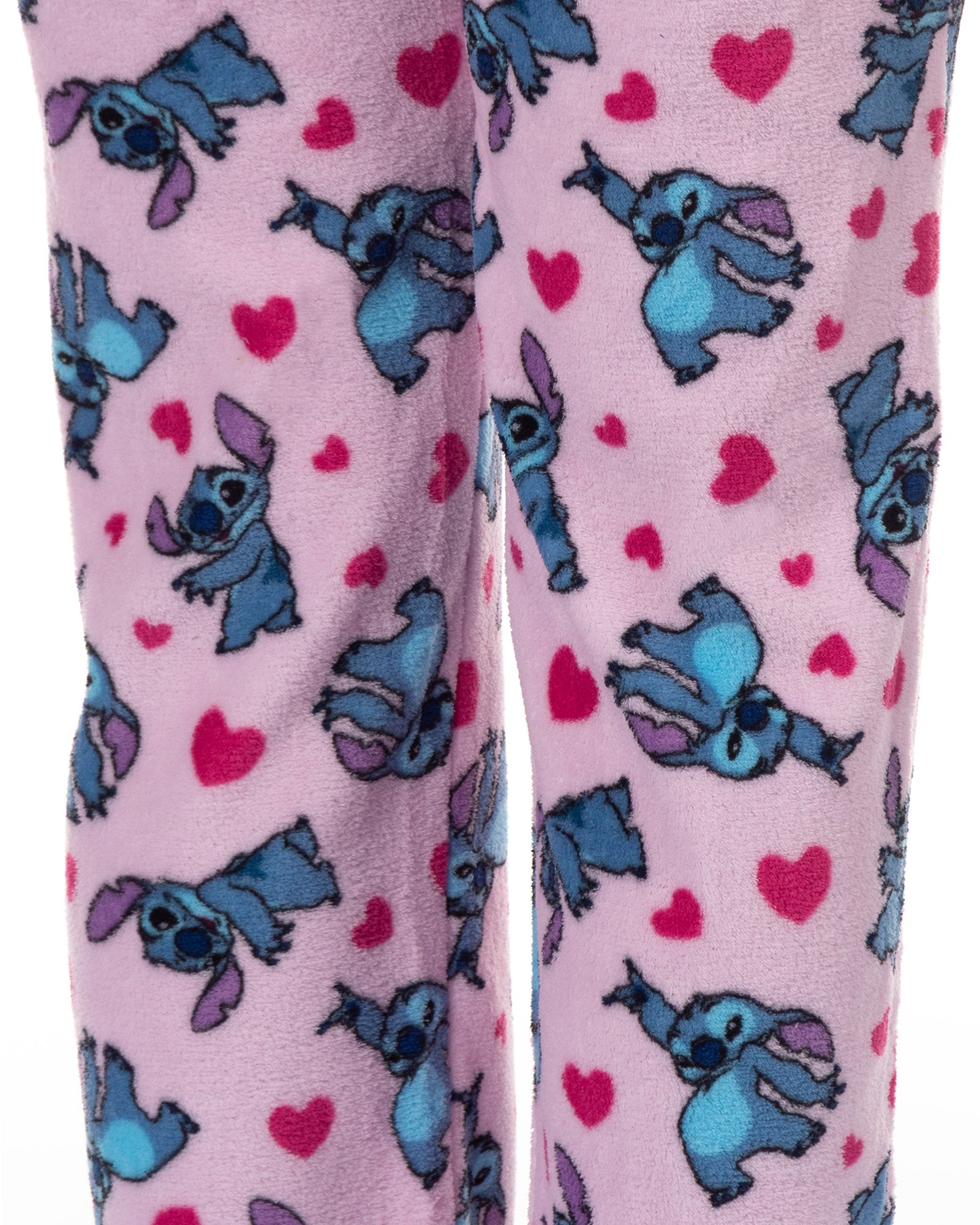 Disney Stitch Pajamas Women's Plush Heart Accents Lounge Sleep Pants