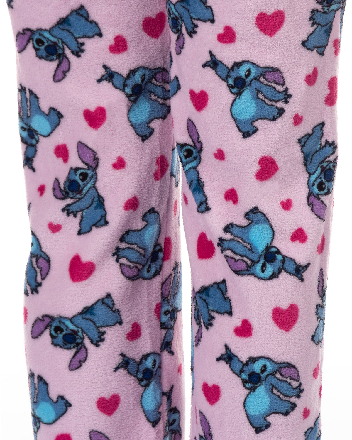 Disney Stitch Pajamas Women's Plush Heart Accents Lounge Sleep Pants