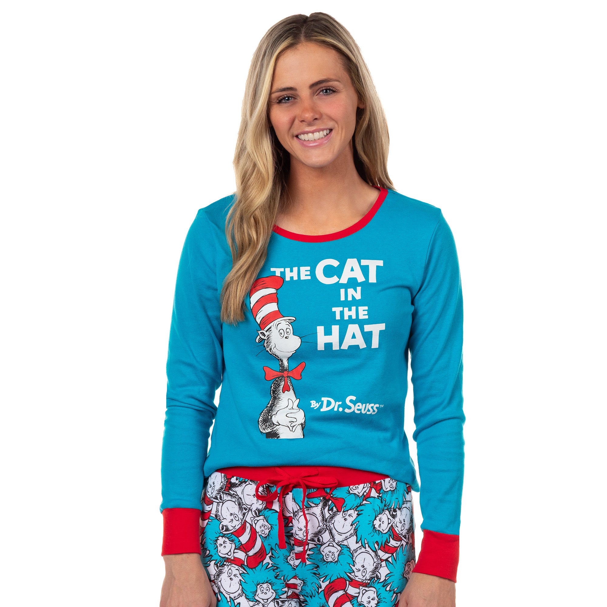 Dr. Seuss Cat In The Hat Book Cover Matching Family Pajama Set