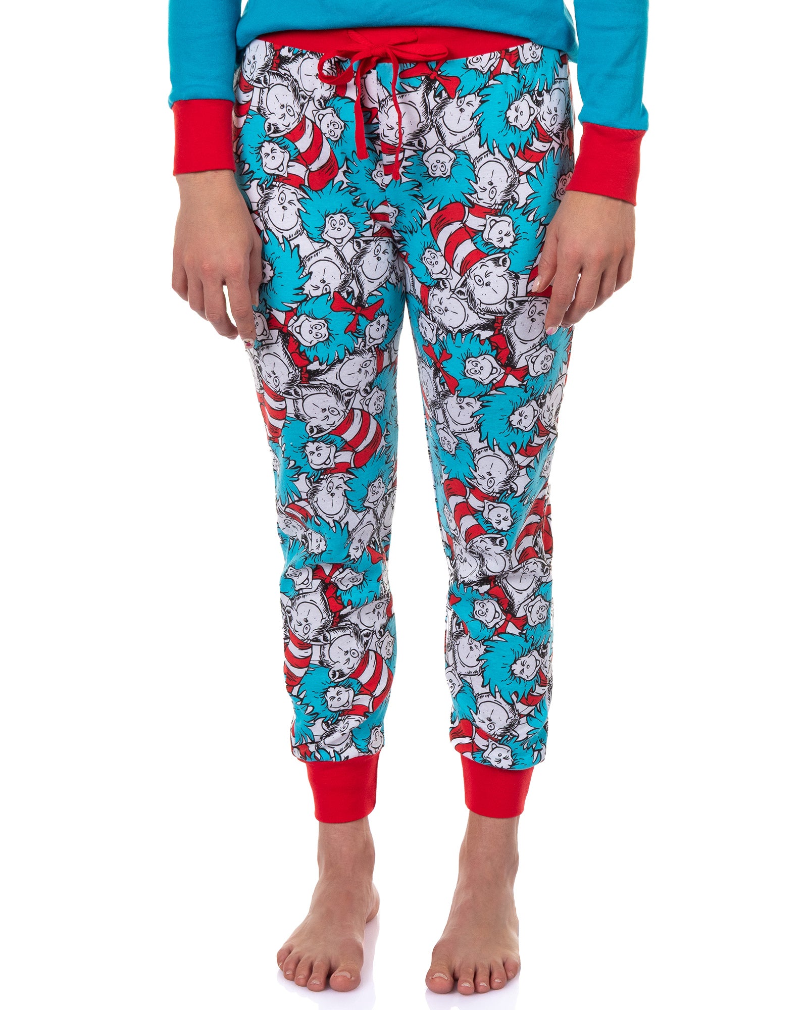 Dr. Seuss Cat In The Hat Book Cover Matching Family Pajama Set