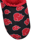 Naruto Shippuden Akatsuki Red Cloud Fleece Lined Slippers