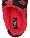 Naruto Shippuden Akatsuki Red Cloud Fleece Lined Slippers
