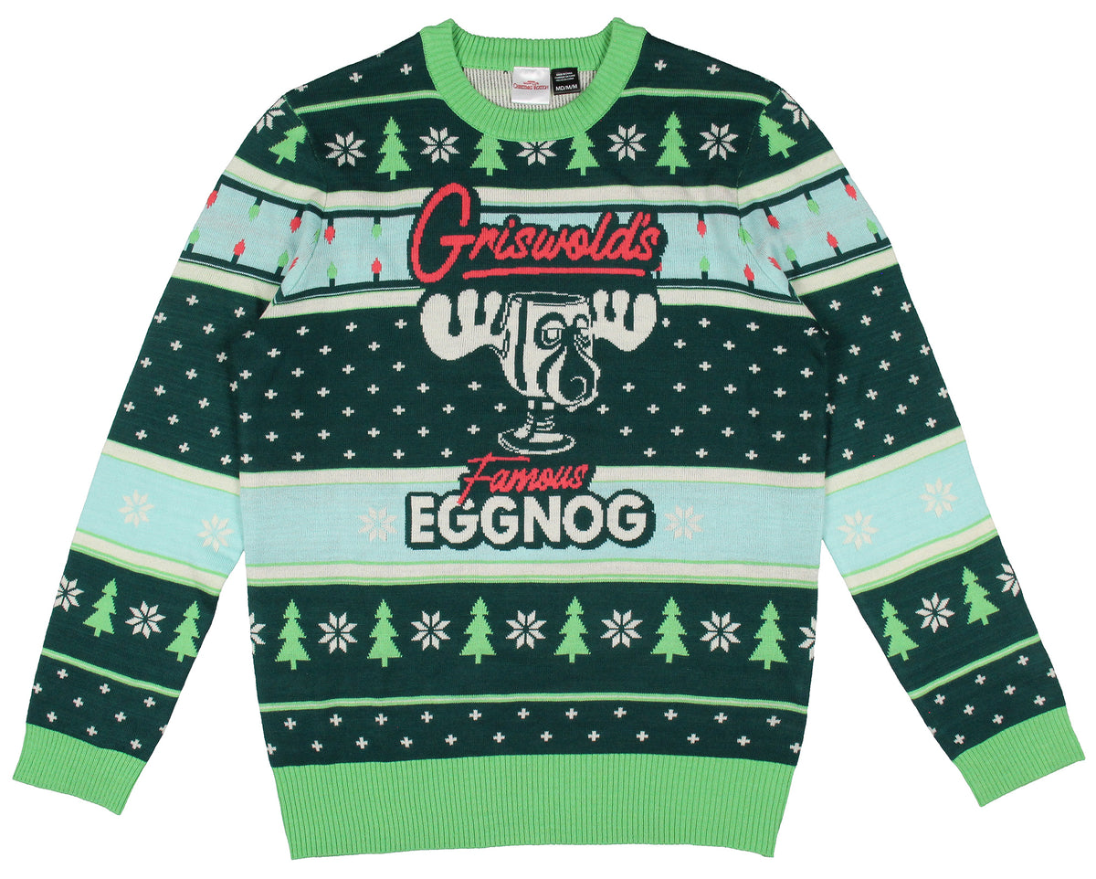 National Lampoon's Christmas Vacation Men's Famous Eggnog Ugly Sweater for Christmas