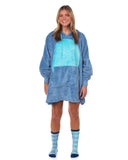 Disney Stitch Pajamas Women's Pullover Hooded Dorm Sleep Shirt with Socks