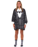 Disney Nightmare Before Christmas Pajamas Women's Hooded Dorm Sleep Shirt
