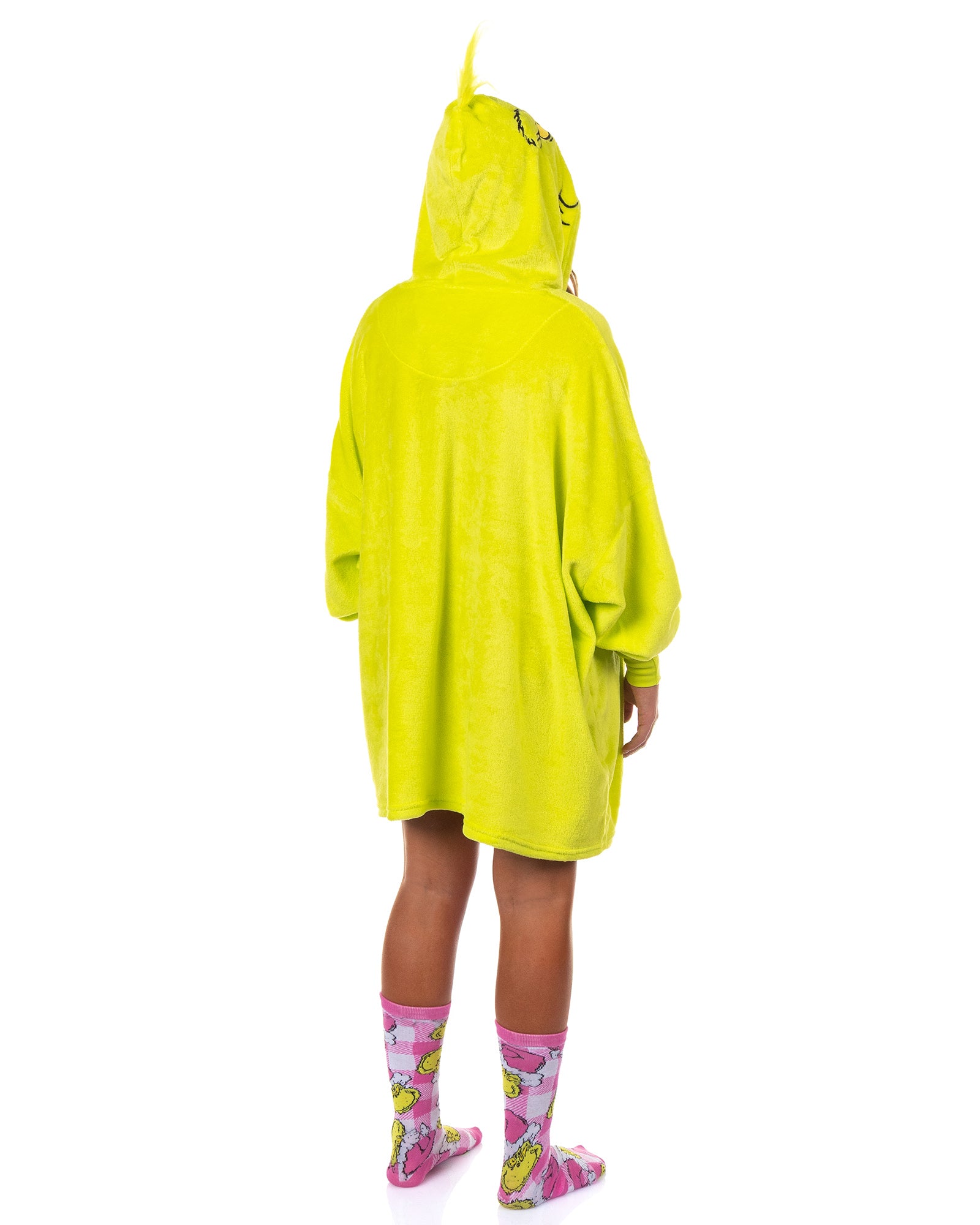 The Grinch Women's Pajamas Pullover Hooded Plush Fleece Dorm Sleep Shirt