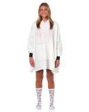 Peanuts Snoopy Pajamas Women's Pullover Hooded Plush Dorm Sleep Shirt