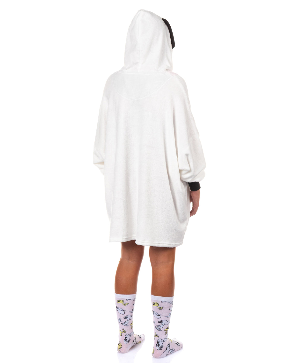 Peanuts Snoopy Pajamas Women's Pullover Hooded Plush Dorm Sleep Shirt