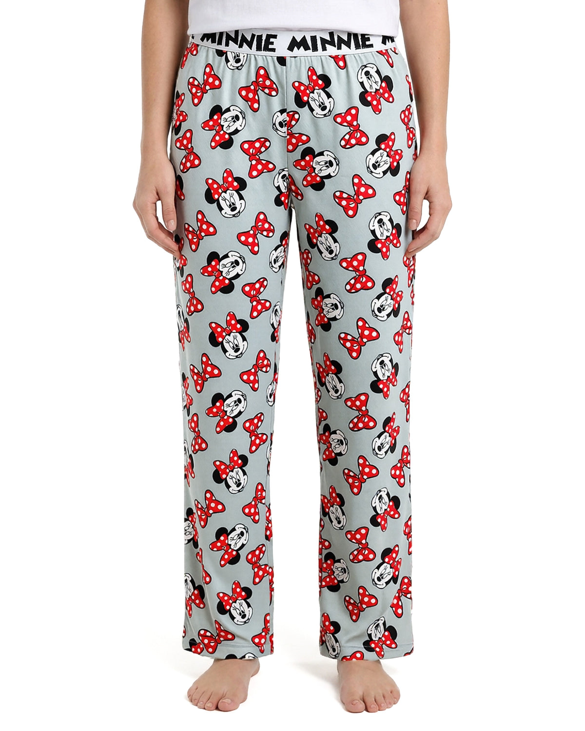 Mickey Mouse Pajamas Women's Minnie Mouse Bows AOP Lounge Pajama Pants