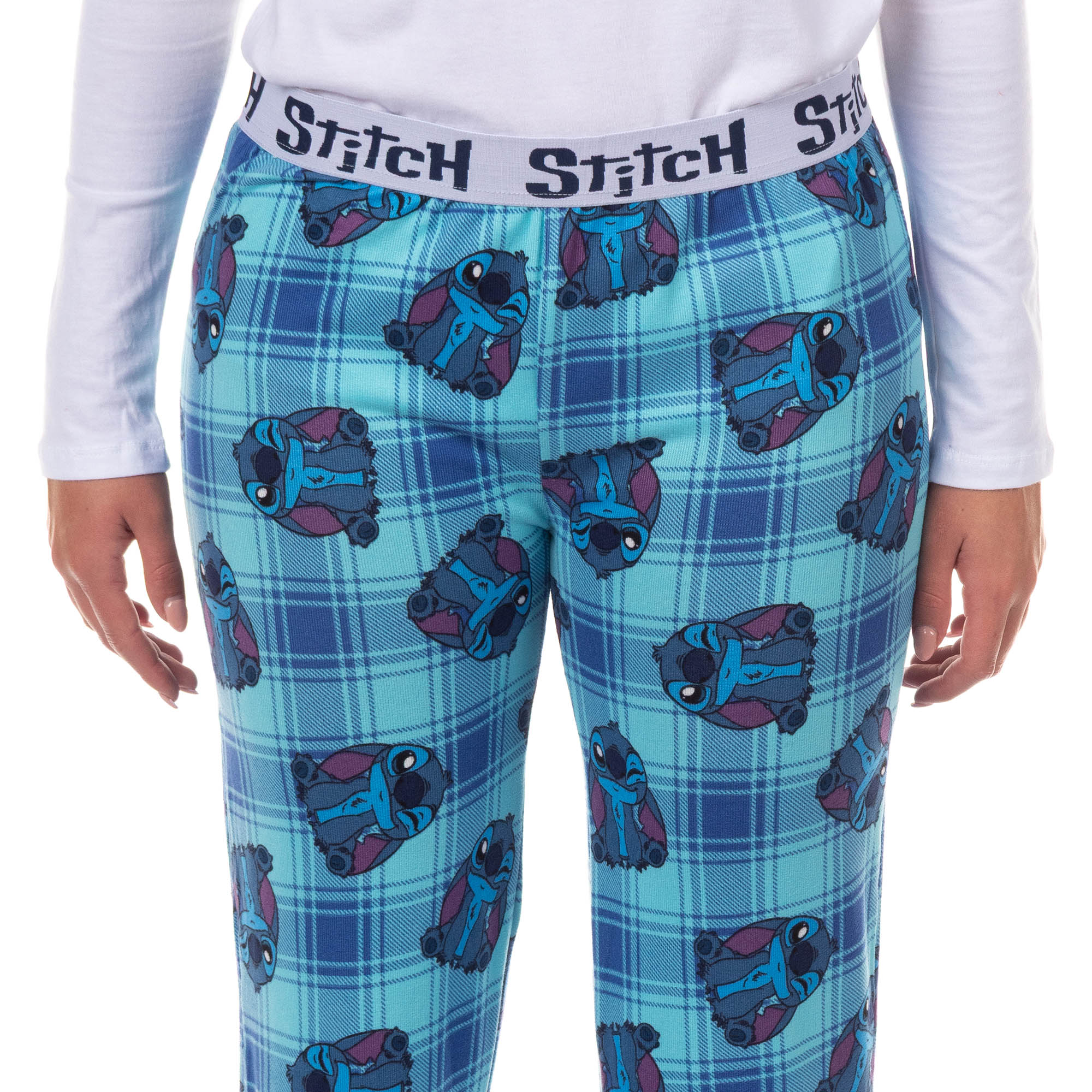 Disney Stitch Pajamas Women's Stitch Plaid Lounge Sleep Pants