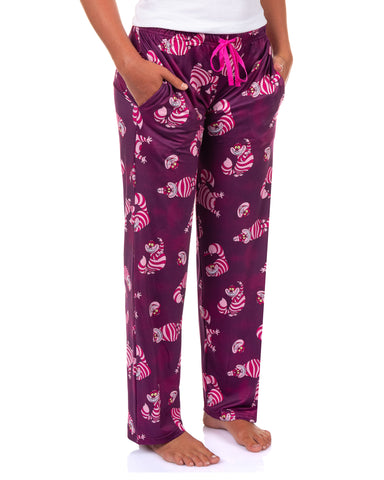 Alice In Wonderland PJs Womens Cheshire Cat All Over Print Pajama Pants