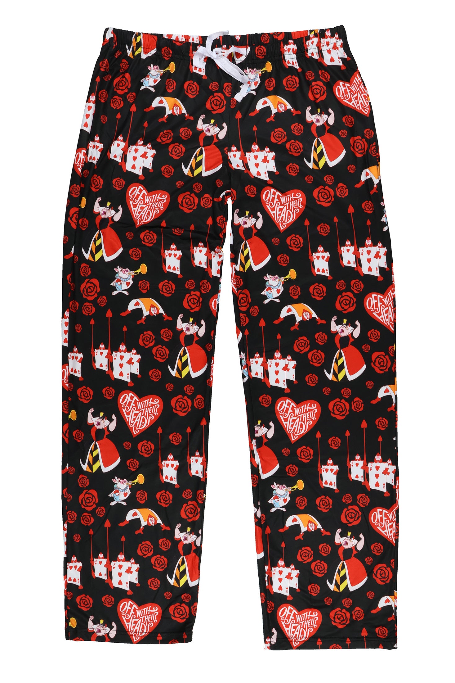 Alice In Wonderland Pjs Womens Queen Of Hearts All Over Print Pajama Pants