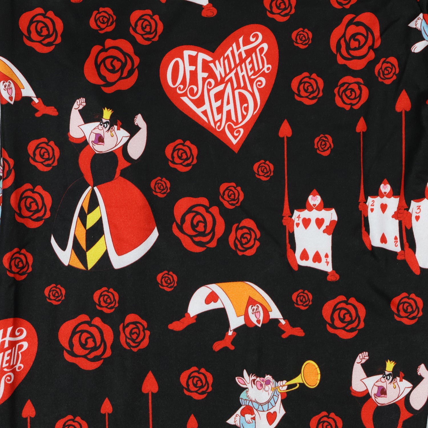 Alice In Wonderland Pjs Womens Queen Of Hearts All Over Print Pajama Pants