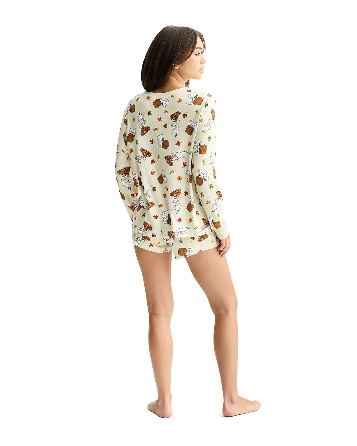 Peanuts Pajamas Women's Autumn Delight Shirt and Shorts Lounge Sleep Set