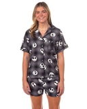The Nightmare Before Christmas Pajamas Women's Plaid Notch Collar Sleep Set