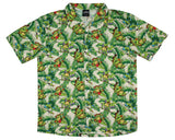 Teenage Mutant Ninja Turtles Men's Hawaiian Foliage Button-Up Woven Shirt