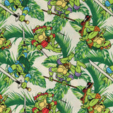 Teenage Mutant Ninja Turtles Men's Hawaiian Foliage Button-Up Woven Shirt