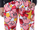 Nintendo Kirby Video Game Men's Allover Character Pattern Pajama Pants