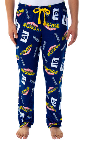 My Hero Academia Womens' Allover Print Design Sleep Lounge Pajama Pants