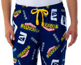 My Hero Academia Womens' Allover Print Design Sleep Lounge Pajama Pants
