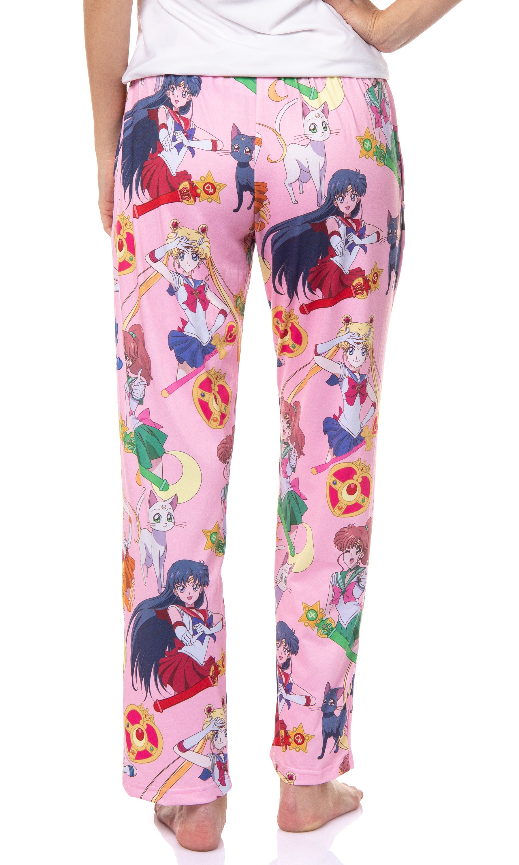 Sailor Moon Women's Allover Character Print Adult Lounge Pajama Pants