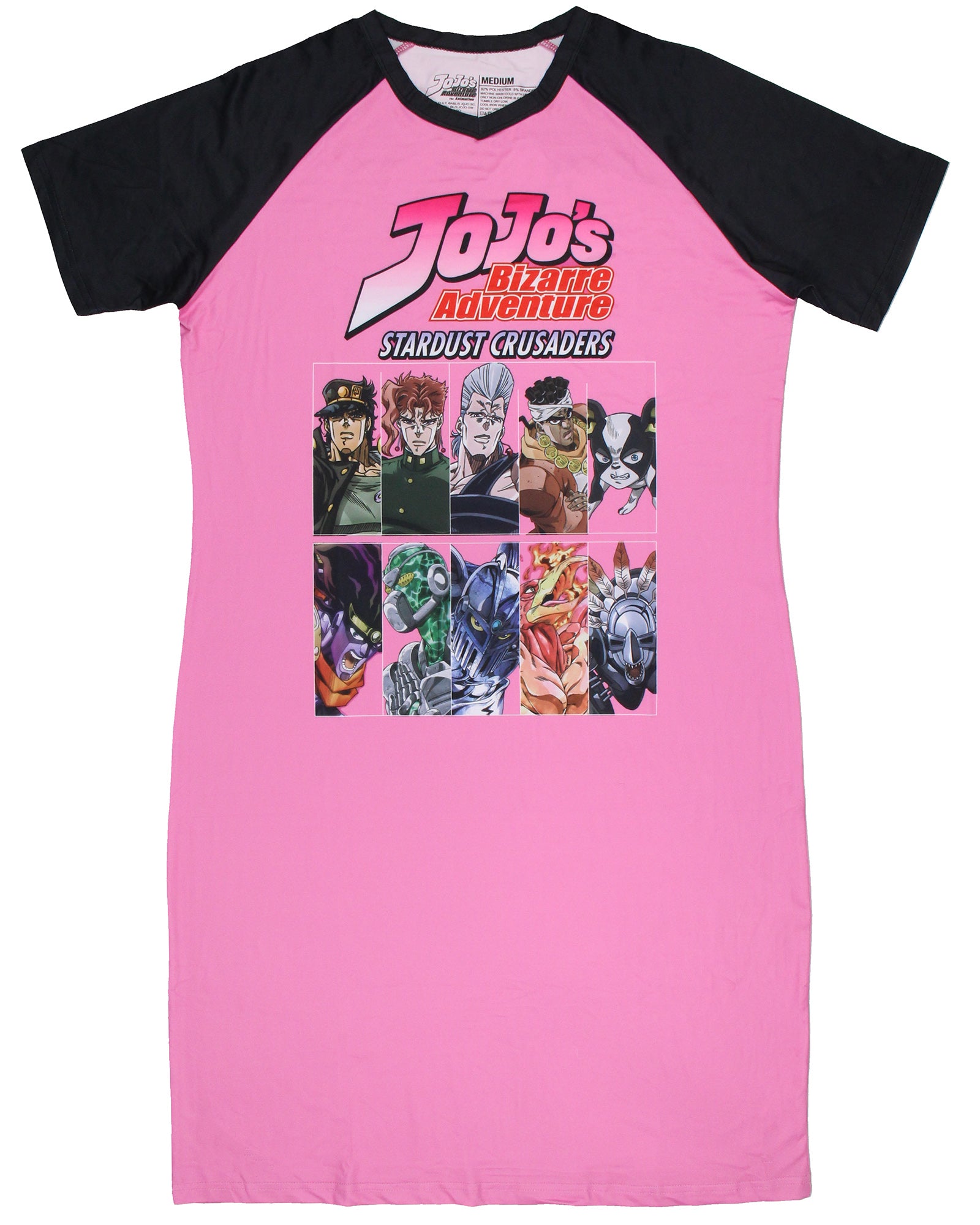 Jojo's Bizarre Adventure Womens' Stardust Crusaders Pajama Sleep Shirt