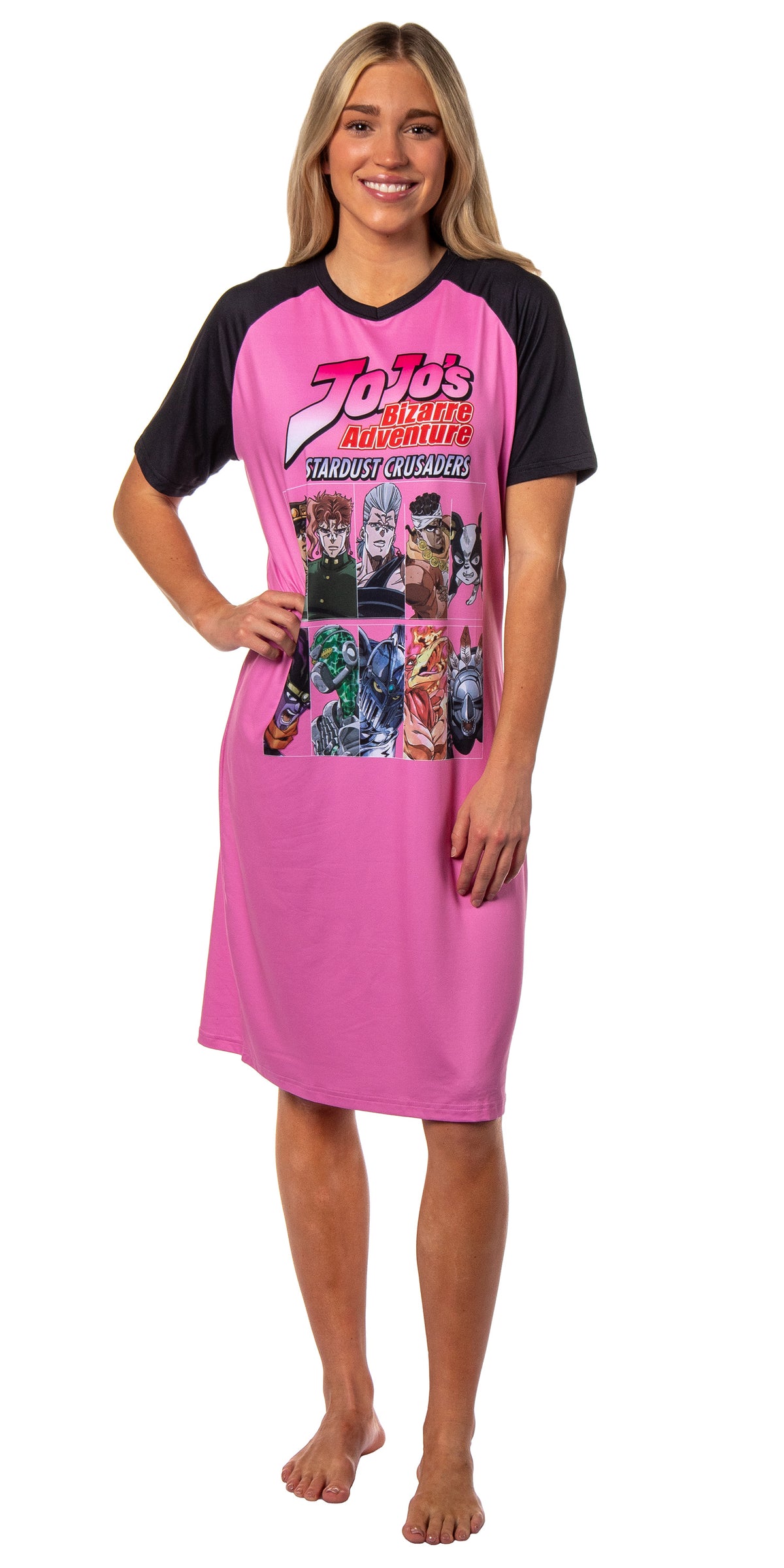 Jojo's Bizarre Adventure Womens' Stardust Crusaders Pajama Sleep Shirt