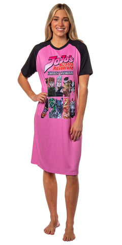 Jojo's Bizarre Adventure Womens' Stardust Crusaders Pajama Sleep Shirt