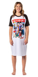 Dragon Ball Z Womens' Goku Gohan Vegeta Group Shot Pajama Sleep Shirt