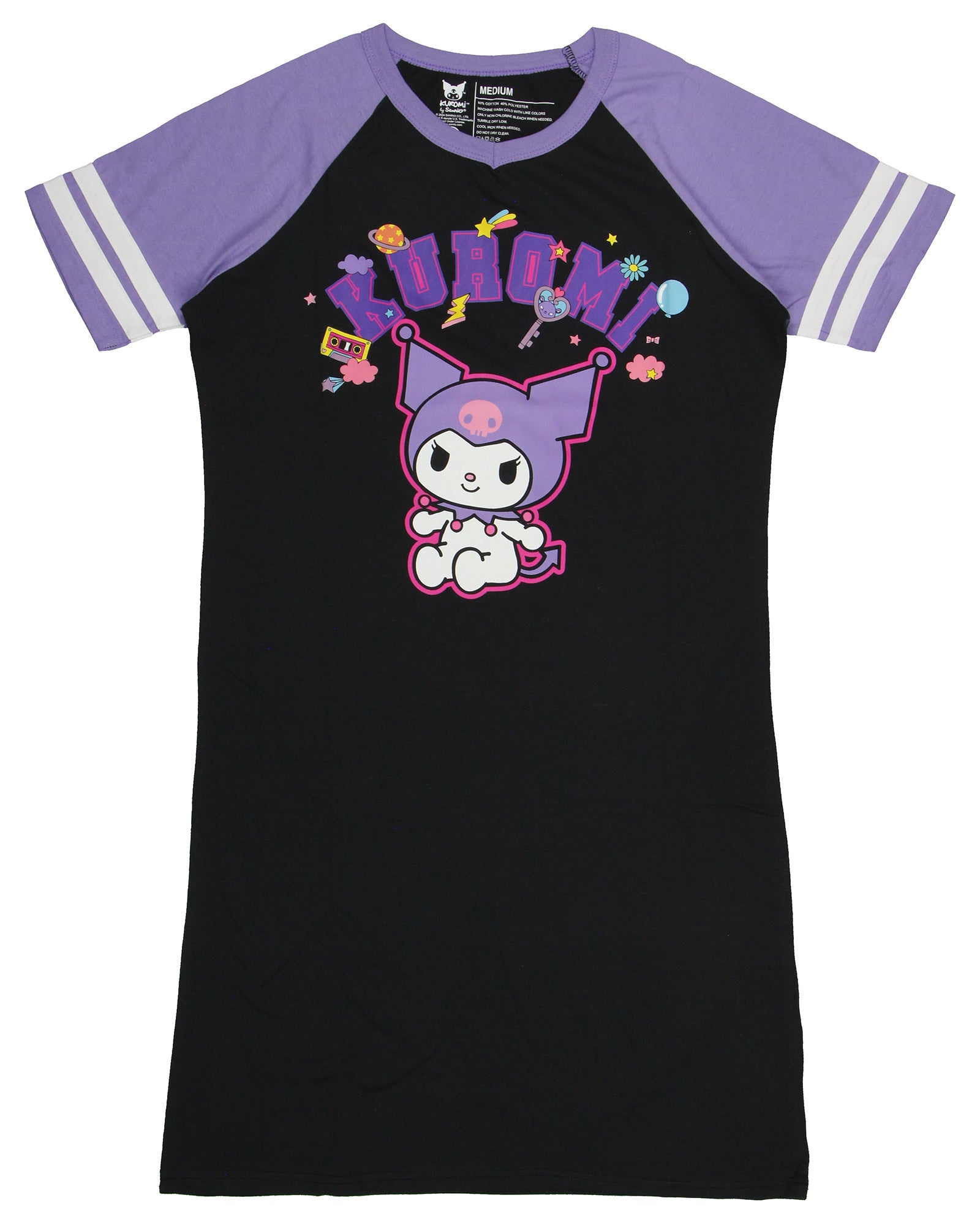 Sanrio Hello Kitty and Friends Women's Varsity Pajama Sleep Shirt