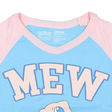Pokemon Pajama Women's Mew Varsity Raglan Sleep Shirt V-Neck Nightgown (XXL)