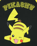 Pokemon Pajama Women's Pikachu Varsity Raglan Sleep Shirt V-Neck Nightgown (XL)