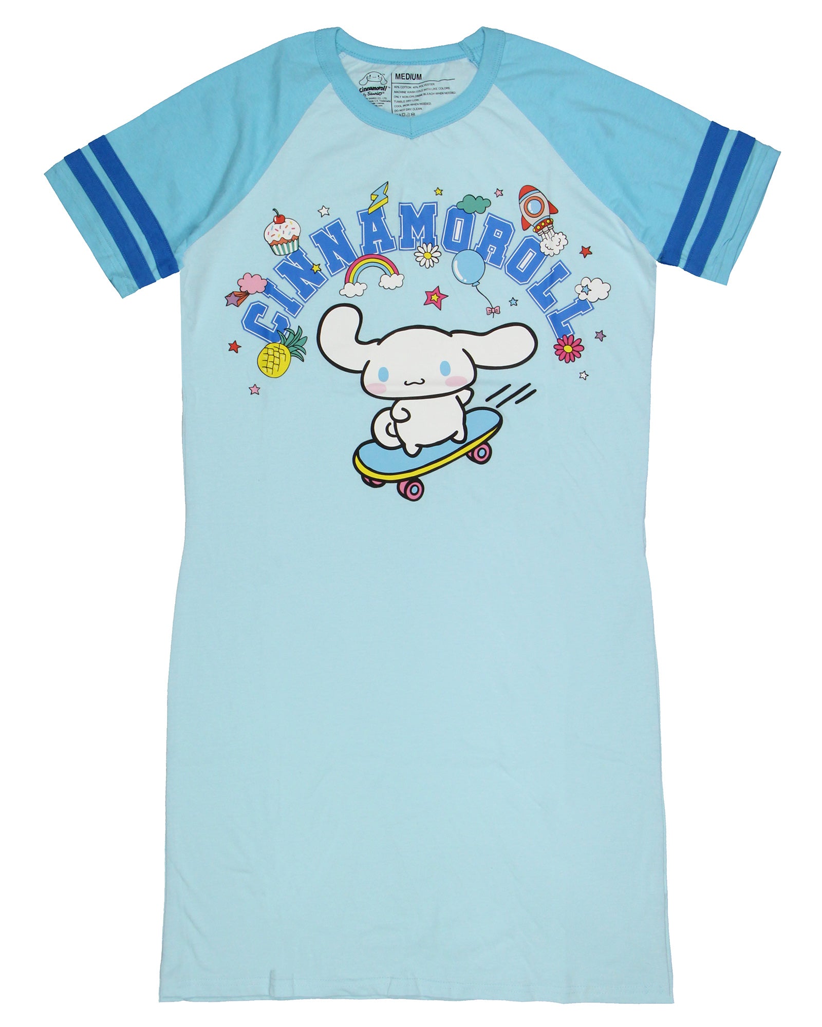 Sanrio Hello Kitty and Friends Women's Varsity Pajama Sleep Shirt