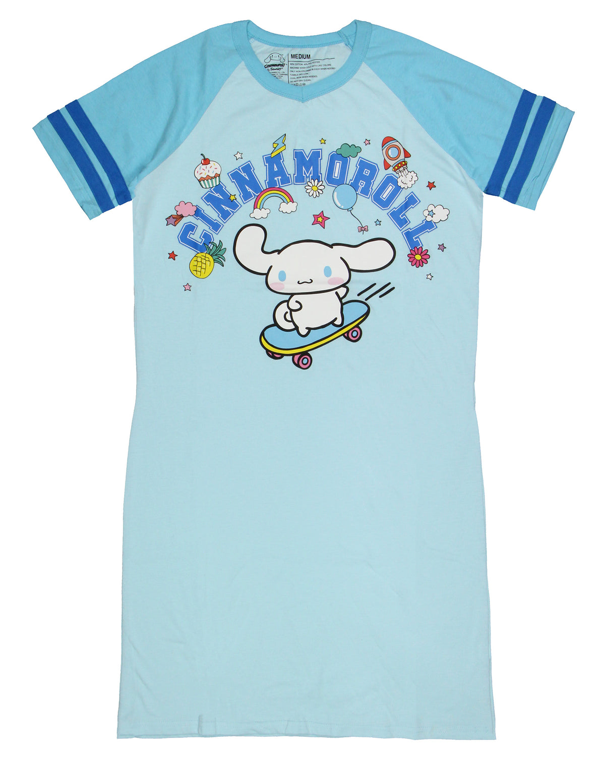 Sanrio Hello Kitty and Friends Women's Varsity Pajama Sleep Shirt
