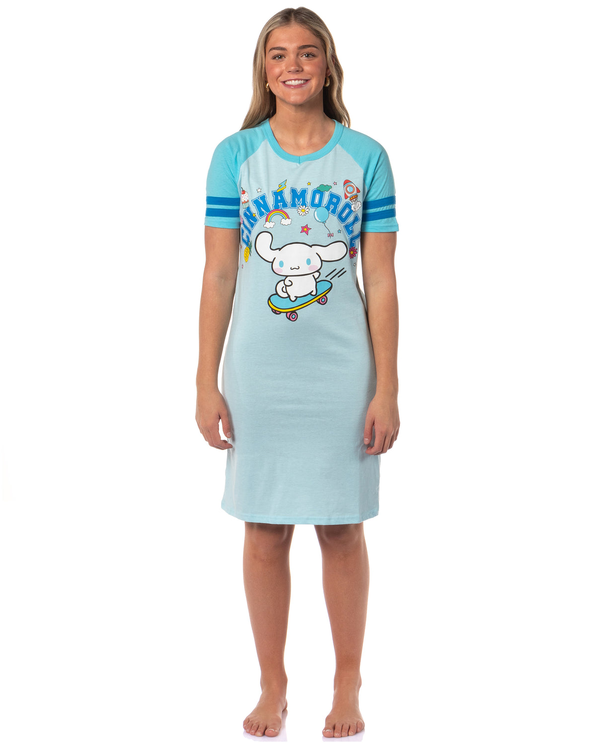 Sanrio Hello Kitty and Friends Women's Varsity Pajama Sleep Shirt