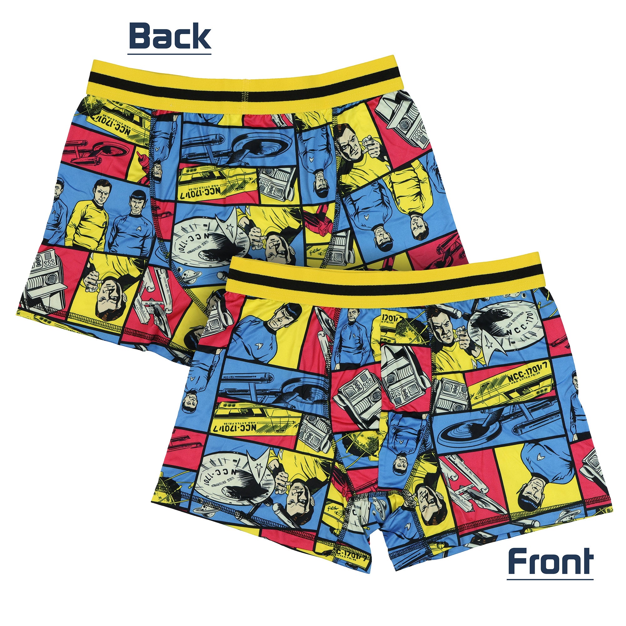 Star Trek Boxer Briefs Men's USS Enterprise 3 Pack Underwear