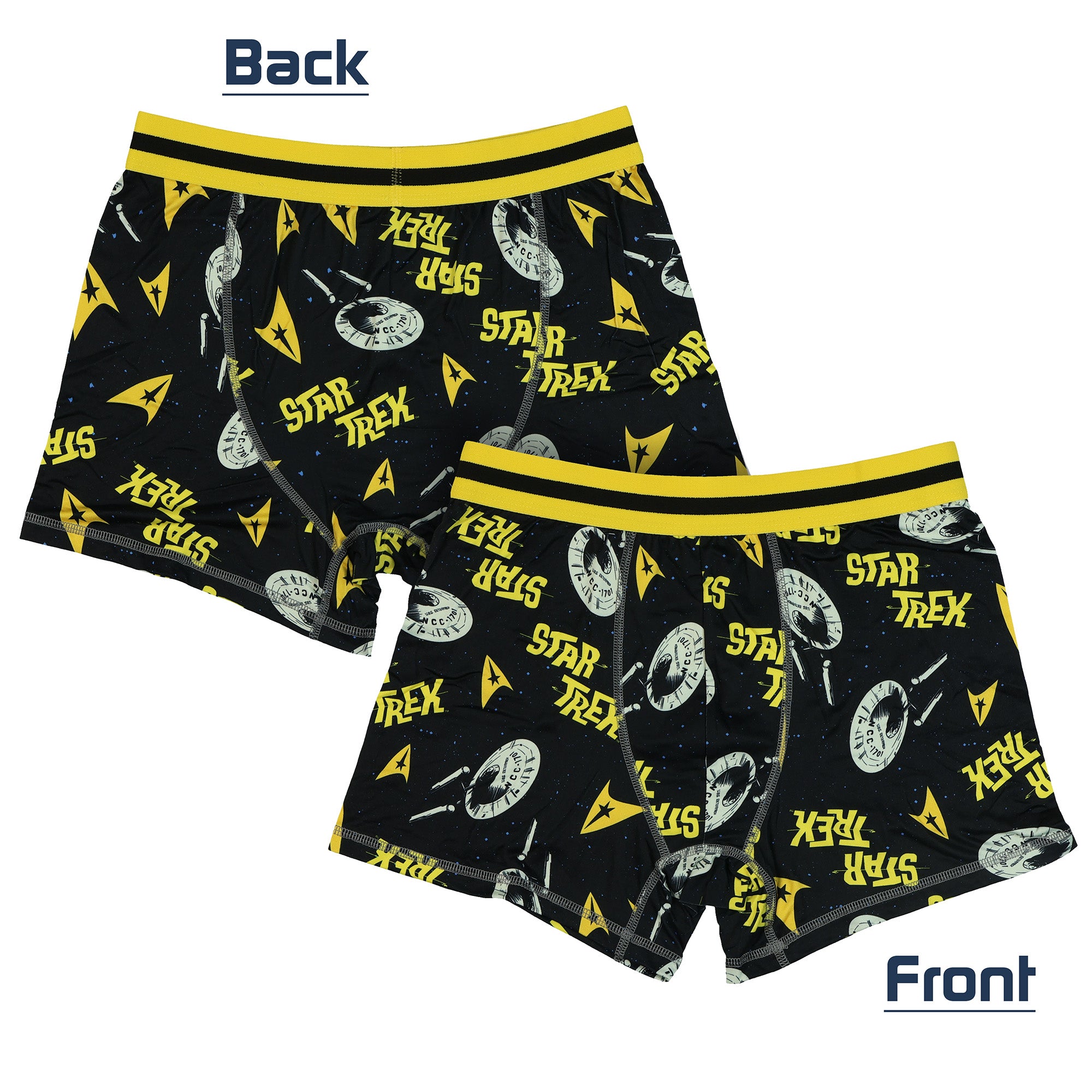 Star Trek Boxer Briefs Men's USS Enterprise 3 Pack Underwear
