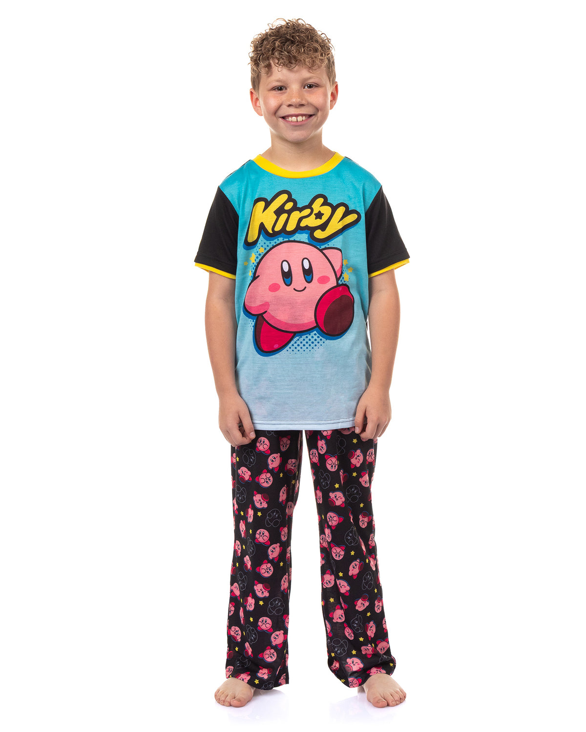 Nintendo Kirby Pajamas Boy's Short Sleeve Shirt and Pant Set