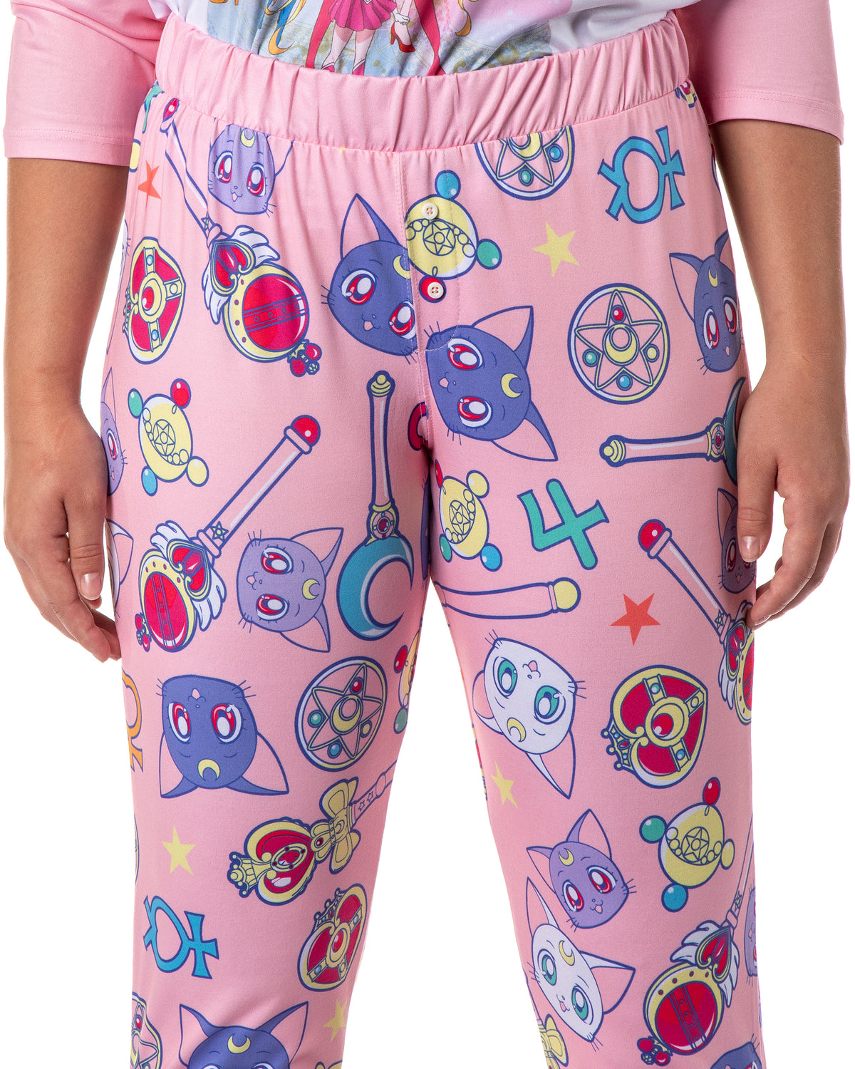 Sailor Moon Merch Women's Character Poster Raglan Jogger Pajama Set