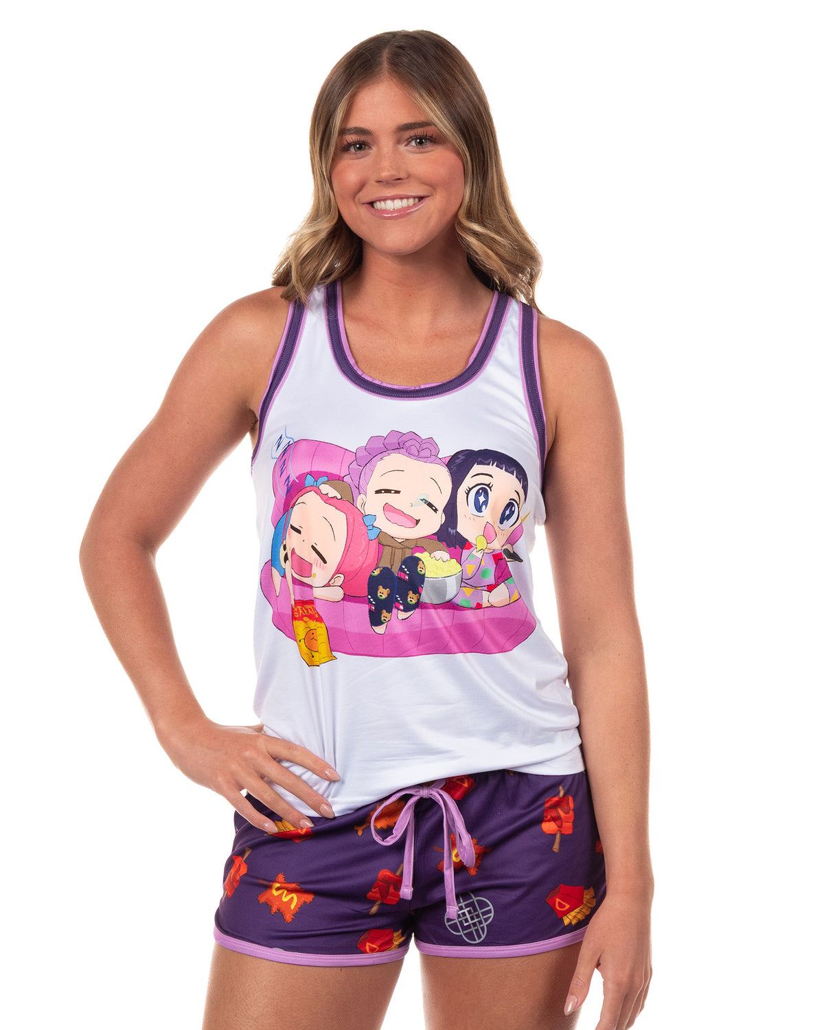 KPop Demon Hunters Pajamas Junior Women's 2 Piece Tank Top Pajama Set