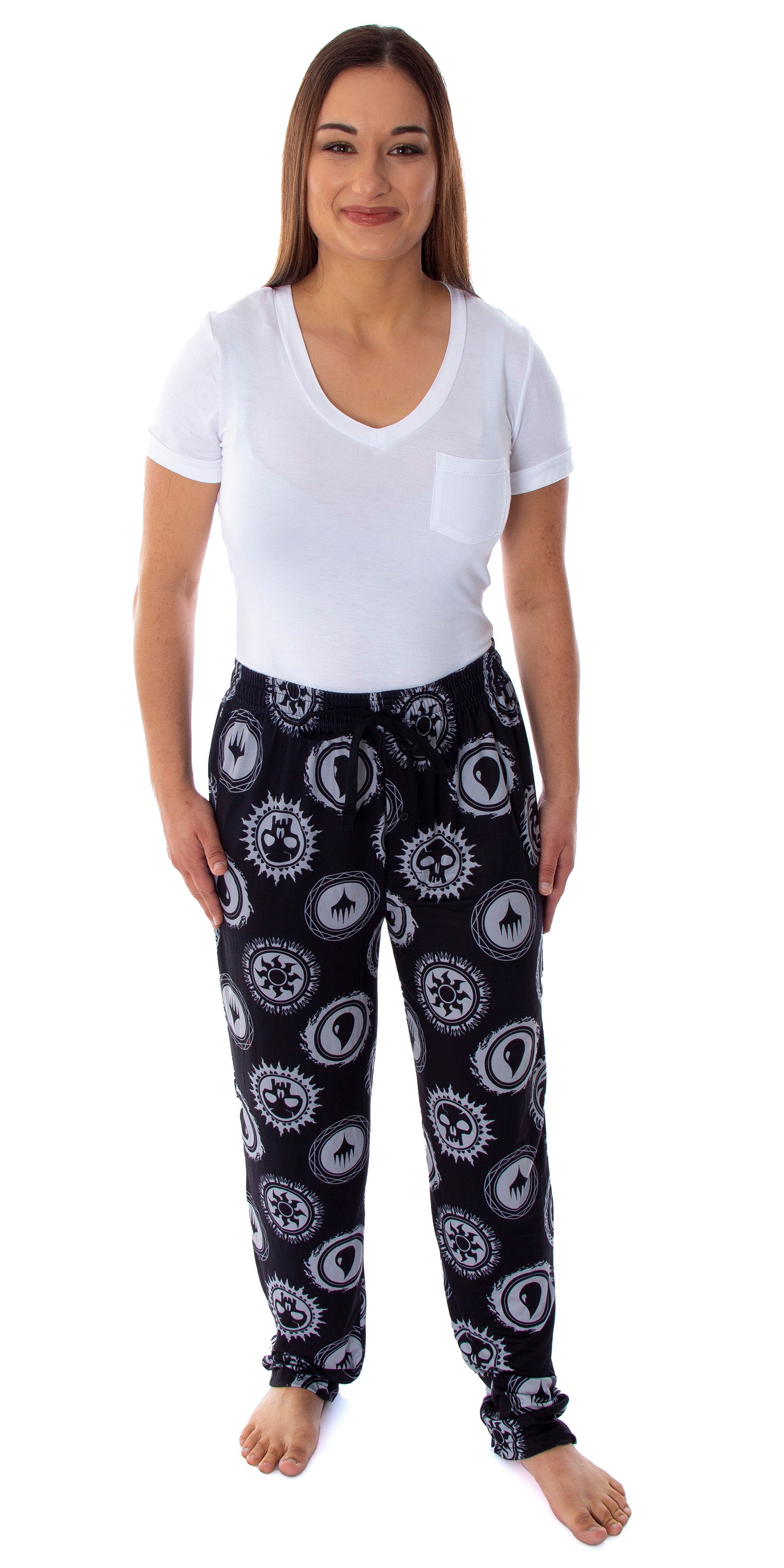 Magic The Gathering Men's Mana Color Logo Symbols Sleep Lounge Pajama Pants