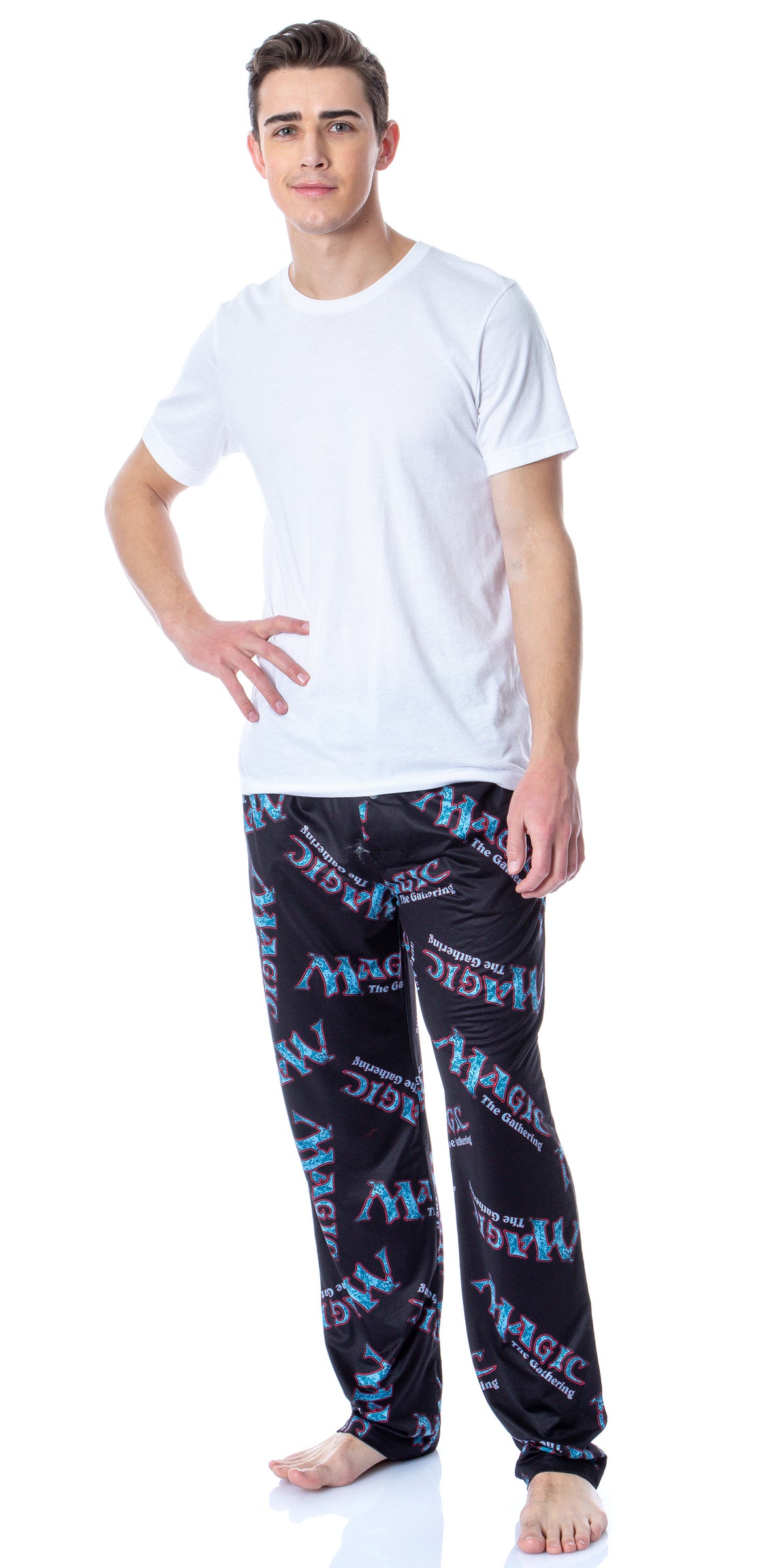 Magic The Gathering Card Game Men's Allover Logo Pajama Pants