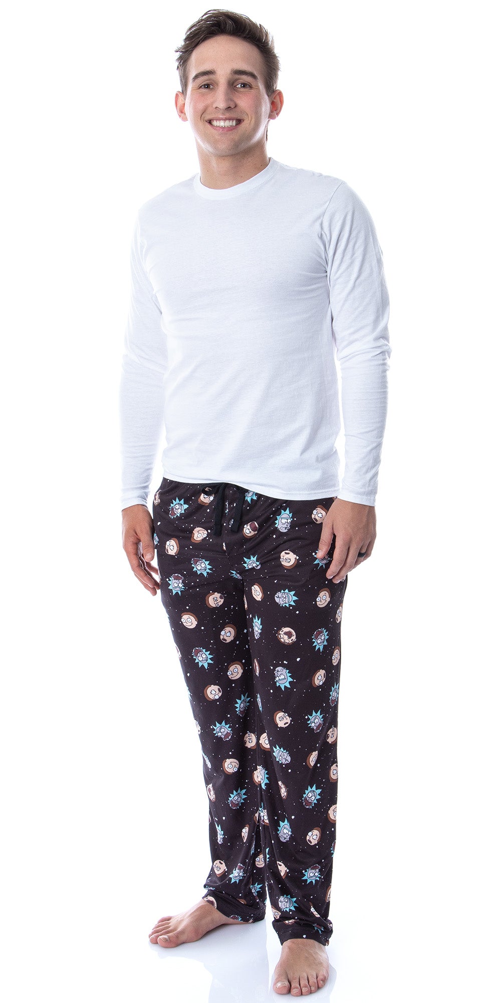 Rick and Morty Mens' Face Expressions Toss Print Pajama Sleep Lounge Pants