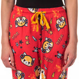 Aggretsuko Women's Pajama Pants Death Metal Rock Adult Lounge Sleep Bottoms