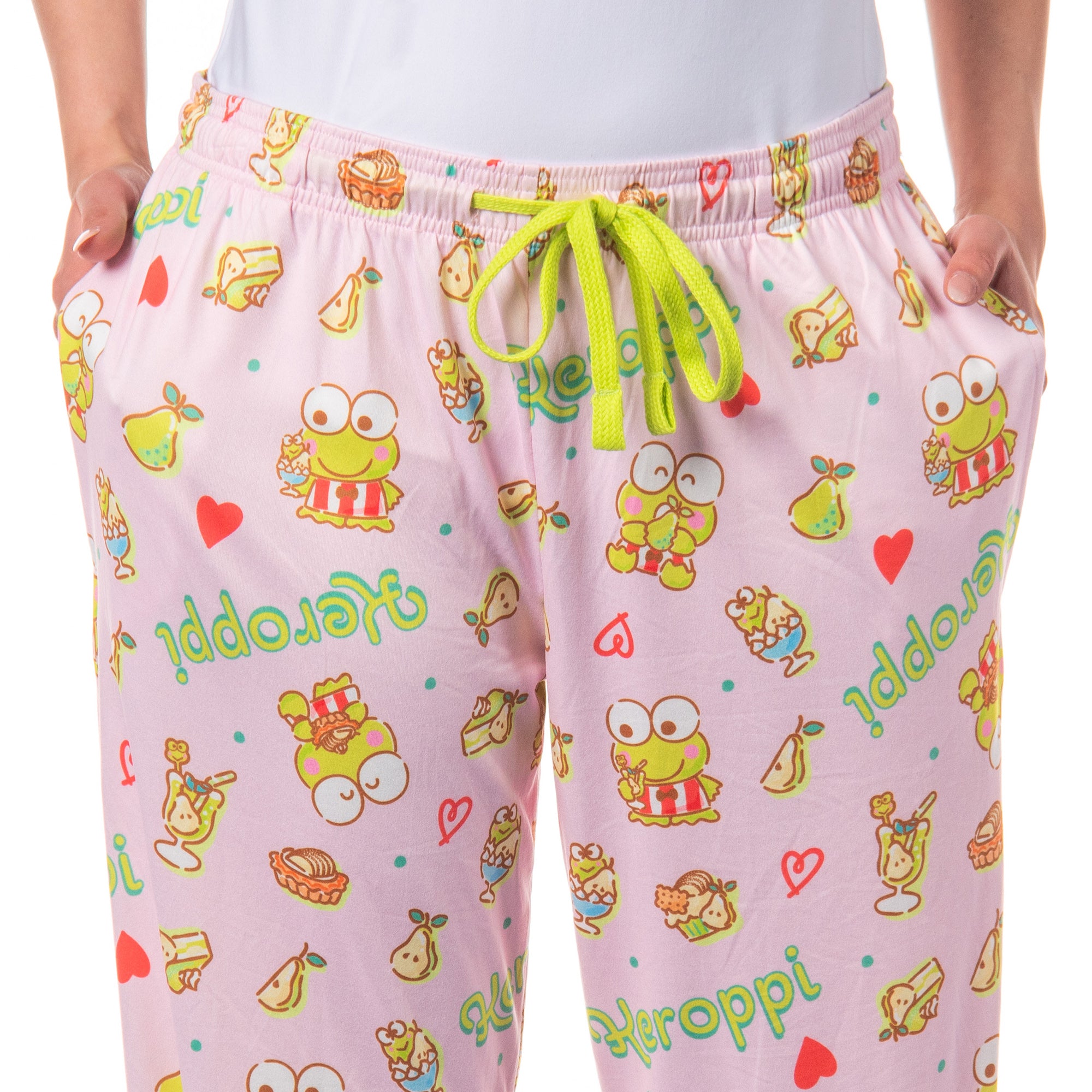 Sanrio Keroppi Women's Pajama Pants Allover Print Adult Lounge Sleep Bottoms