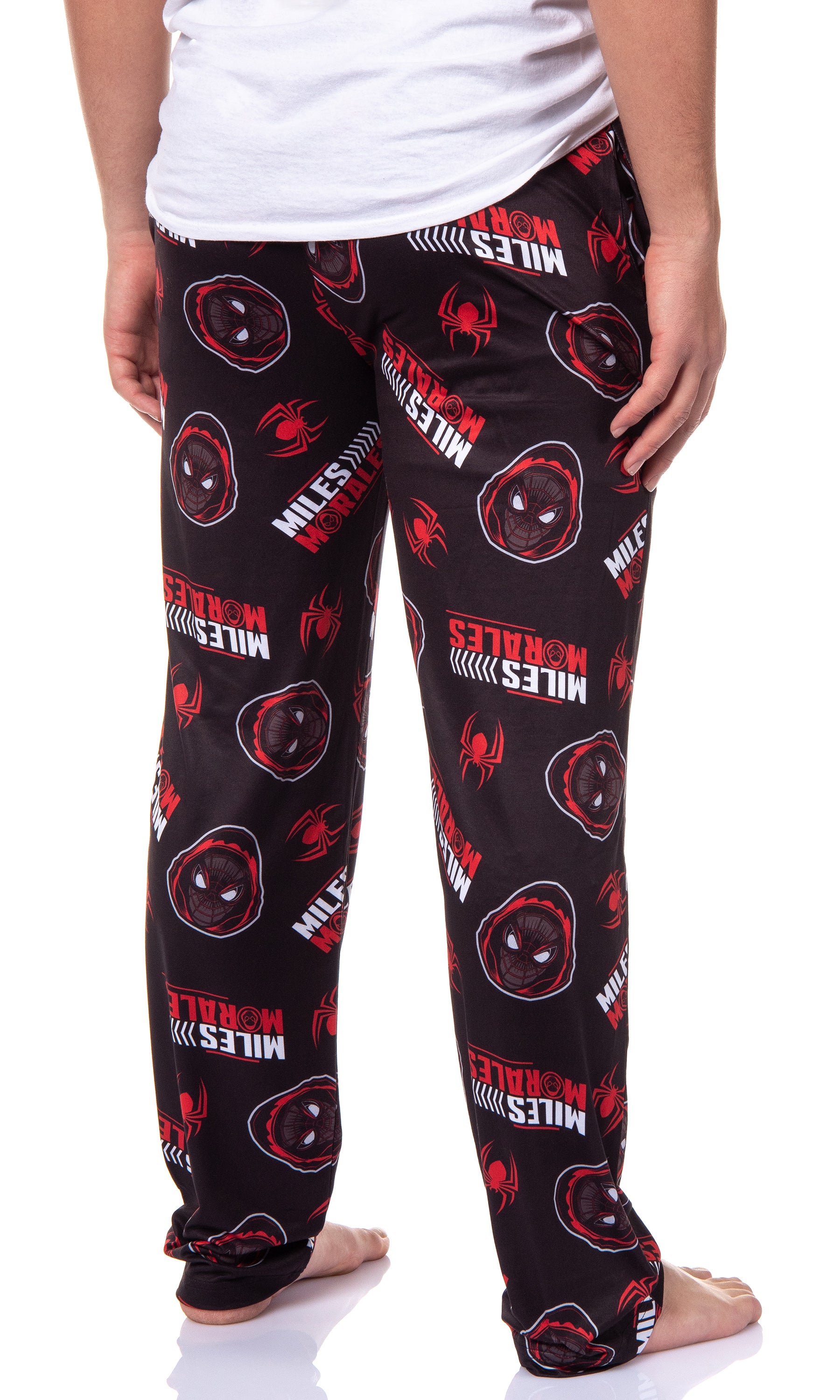 Marvel Spiderman Miles Morales Men's Allover Pattern Adult Pajama Pants